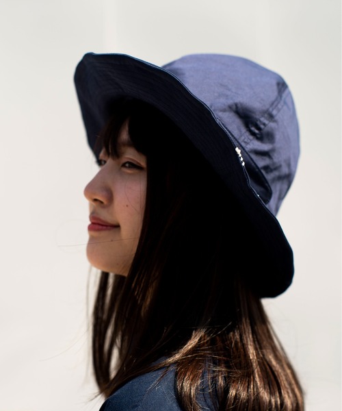 HUNTISM（ハンティズム）の「4Panel Herringbone Mountain Hat（ハット・メンズ・ベージュ/ネイビー・FREE）」の2枚目の写真