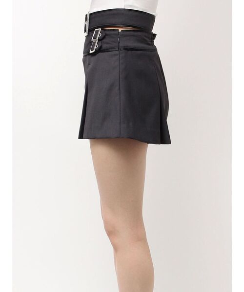 GYDA（ジェイダ）の「belt designプリーツスカートライクショートパンツ（スカート・レディース・ブラック/グレー・FREE）」の10枚目の写真