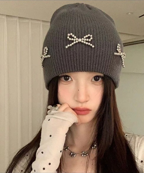 セール】メタル リボン ビーニー（ニットキャップ/ビーニー）｜DEVICE