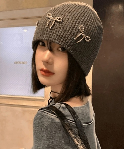 セール】メタル リボン ビーニー（ニットキャップ/ビーニー）｜DEVICE