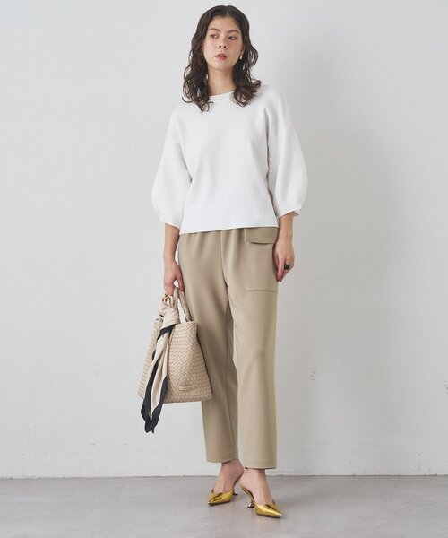 【2025SS】ドローイングナンバーズ コットン袖パフニットプルオーバー 38 2025SS✨ドローイングナンバーズ コットン袖パフニットプル