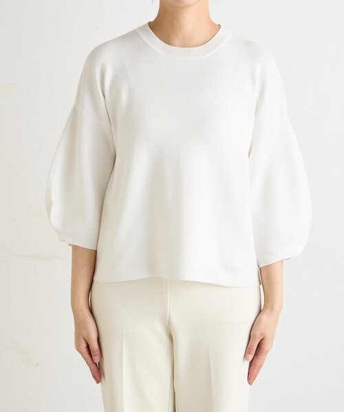 【2025SS】ドローイングナンバーズ コットン袖パフニットプルオーバー 38 2025SS✨ドローイングナンバーズ コットン袖パフニットプル