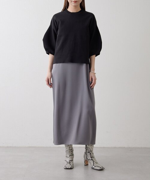 【2025SS】ドローイングナンバーズ コットン袖パフニットプルオーバー 38 コットン袖パフニットプルオーバー | Drawing Numbers