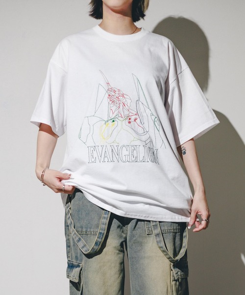 FRUIT OF THE LOOM(フルーツオブザルーム)の「《EVANGELION x FRUIT OF THE LOOM》6oz 刺繍 T(Tシャツ/カットソー・メンズ・ブラック系その他/ブラック/ホワイト系その他/ホワイト・X-LARGE)」の3枚目の写真