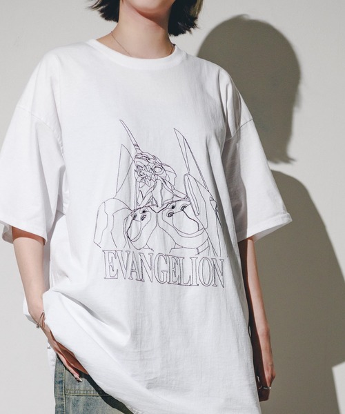 FRUIT OF THE LOOM(フルーツオブザルーム)の「《EVANGELION x FRUIT OF THE LOOM》6oz 刺繍 T(Tシャツ/カットソー・メンズ・ブラック系その他/ブラック/ホワイト系その他/ホワイト・X-LARGE)」の6枚目の写真