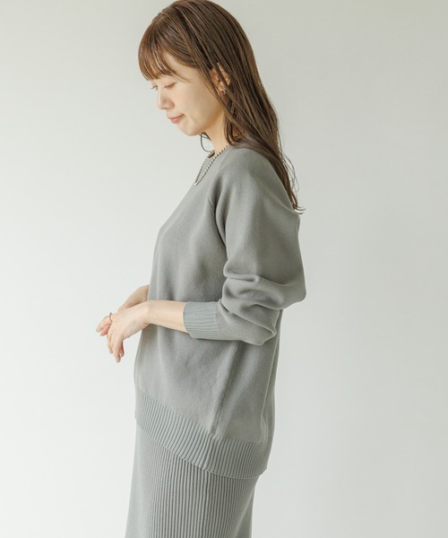 URBAN RESEARCH Sonny Label（アーバンリサーチサニーレーベル）の「『WEB限定』スウェットライクニット×スカートセットアップ（ワンピース・レディース・チャコールグレー/ブラック/ベージュ系その他・FREE）」の18枚目の写真