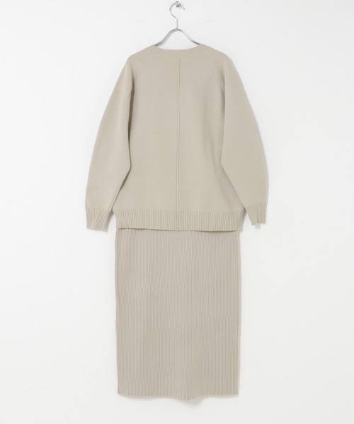 セール】『WEB限定』スウェットライクニット×スカートセットアップ