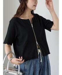 ehka sopo | テレコジップカーディガン(カーディガン/ボレロ)