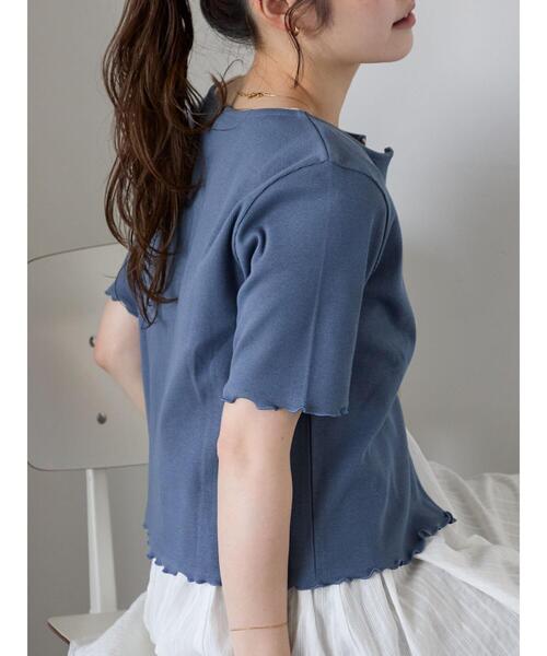 ehka sopo（エヘカソポ）の「テレコジップカーディガン（カーディガン/ボレロ・レディース・ライトベージュ/ブルー/ブラック・F）」の5枚目の写真