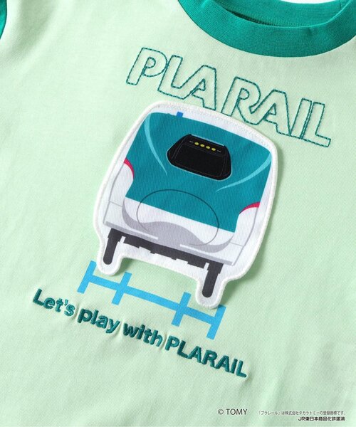BIT'Z（ビッツ）の「【コラボ】プラレール4車種長Tシャツ（Tシャツ/カットソー・キッズ・レッド/イエロー/ブルー/グリーン・90/100/110/120/80/95）」の16枚目の写真