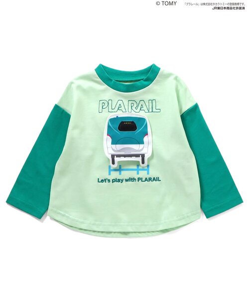 BIT'Z（ビッツ）の「【コラボ】プラレール4車種長Tシャツ（Tシャツ/カットソー・キッズ・レッド/イエロー/ブルー/グリーン・90/100/110/120/80/95）」の15枚目の写真