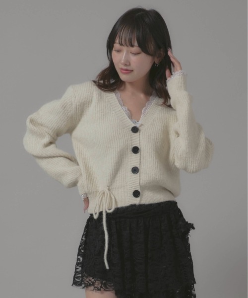 PXG カーディガン RODEO CROWNS WIDE BOWL | Grunge Border Knit カーディガン