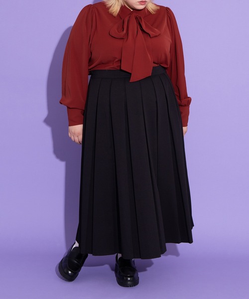 PUNYUS(プニュズ)の「リボン付きブラウス(シャツ/ブラウス・レディース・ネイビー/ホワイト/レッド・1/2/3/4)」の14枚目の写真