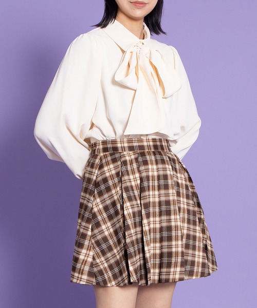 PUNYUS(プニュズ)の「リボン付きブラウス(シャツ/ブラウス・レディース・ネイビー/ホワイト/レッド・1/2/3/4)」の13枚目の写真