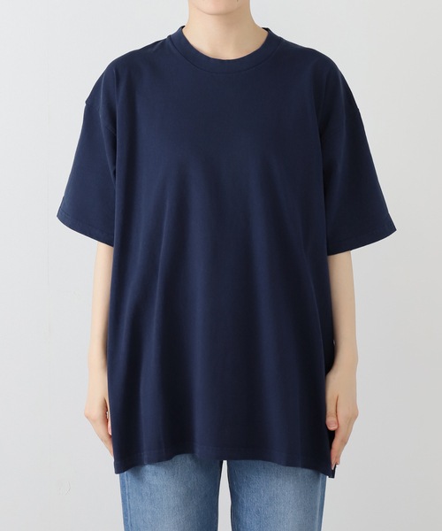 OUTDOOR PRODUCTS（アウトドアプロダクツ）の「GOAT PIGMENT DYE S/S TEE 9012（Tシャツ/カットソー・レディース・ダークブルー/チャコールグレー・LARGE/MEDIUM/SMALL/X-SMALL）」の2枚目の写真