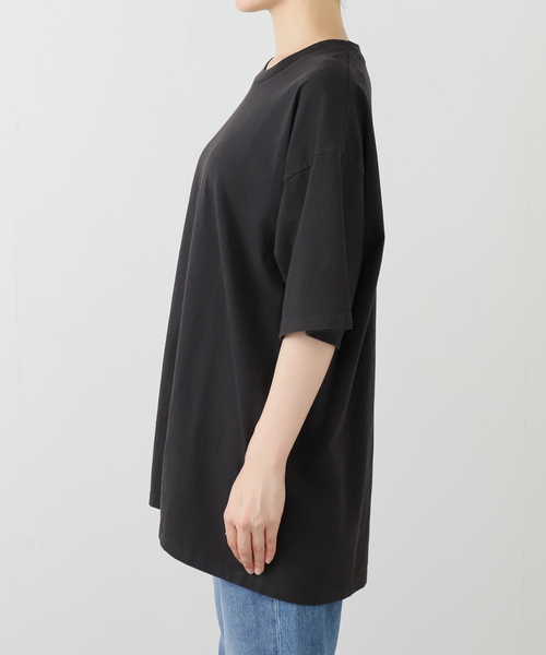 OUTDOOR PRODUCTS（アウトドアプロダクツ）の「GOAT PIGMENT DYE S/S TEE 9012（Tシャツ/カットソー・レディース・ダークブルー/チャコールグレー・LARGE/MEDIUM/SMALL/X-SMALL）」の5枚目の写真