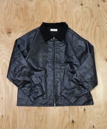 MANYMENMANYMINDS / フロッキー加工デニム/PUコーティング加工デニム/ZIPJKT