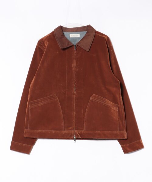MANYMENMANYMINDS / フロッキー加工デニム/PUコーティング加工デニム/ZIPJKT