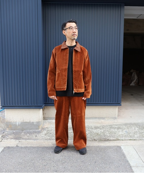 MANYMENMANYMINDS / フロッキー加工デニム/PUコーティング加工デニム/ZIPJKT