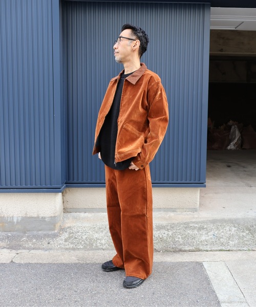 MANYMENMANYMINDS / フロッキー加工デニム/PUコーティング加工デニム/ZIPJKT