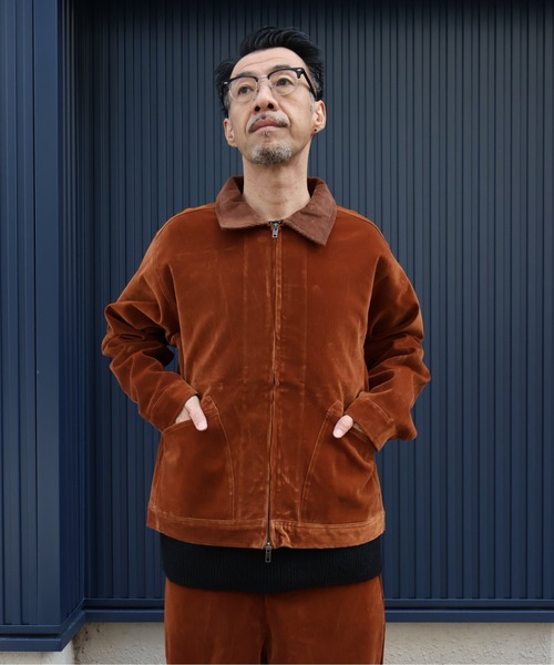 MANYMENMANYMINDS / フロッキー加工デニム/PUコーティング加工デニム/ZIPJKT
