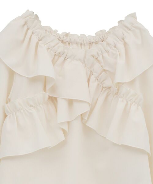 earth music&ecology（アースミュージックアンドエコロジー）の「フリルオフショルブラウス（シャツ/ブラウス・レディース・アイボリー/ブラック/チェック・FREE）」の11枚目の写真