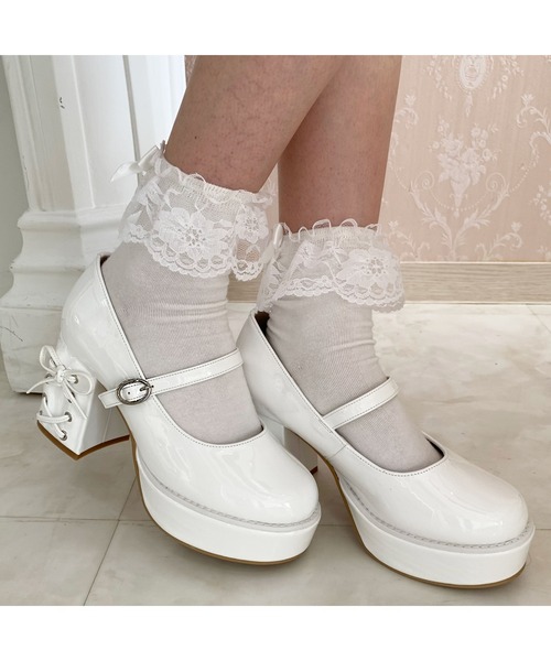 cs T&P(シーエスティーアンドピー)の「厚底ヒールレースアップパンプス(パンプス・レディース・ブラック系1/レッド系3/ホワイト系2・LL/L/M/S)」の13枚目の写真