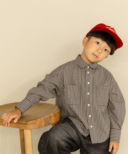LOWRYS FARM（ローリーズファーム）の「チェックシャツＬＳ　573247（シャツ/ブラウス・キッズ・ブラウン/レッド・110cm/120cm/130cm/140cm/150cm）」の11枚目の写真