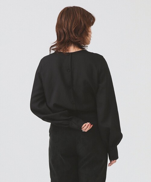 Ray BEAMS（レイビームス）の「RBS / レイヤー ラッフル ヨーク ブラウス（シャツ/ブラウス・レディース・ブラック/ホワイト・ONE SIZE）」の9枚目の写真