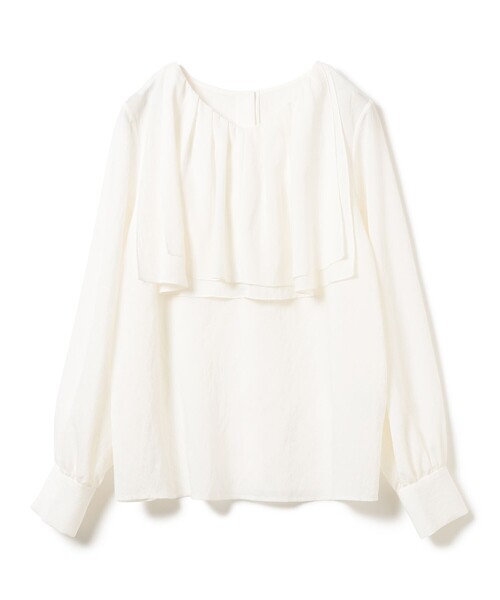 Ray BEAMS（レイビームス）の「RBS / レイヤー ラッフル ヨーク ブラウス（シャツ/ブラウス・レディース・ブラック/ホワイト・ONE SIZE）」の10枚目の写真