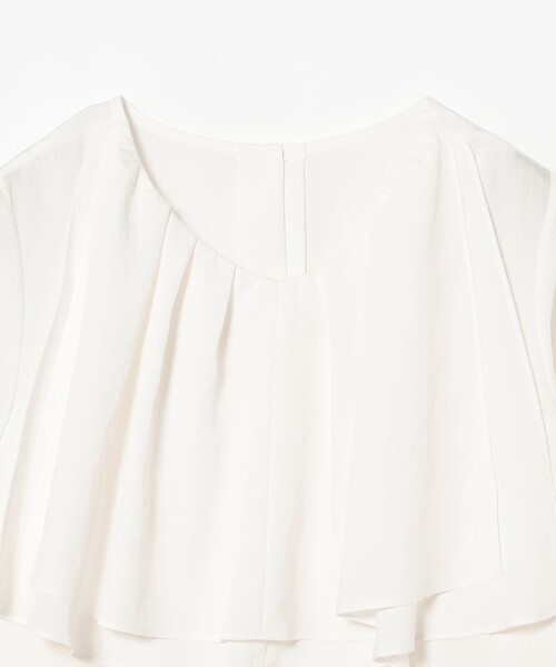 Ray BEAMS（レイビームス）の「RBS / レイヤー ラッフル ヨーク ブラウス（シャツ/ブラウス・レディース・ブラック/ホワイト・ONE SIZE）」の11枚目の写真