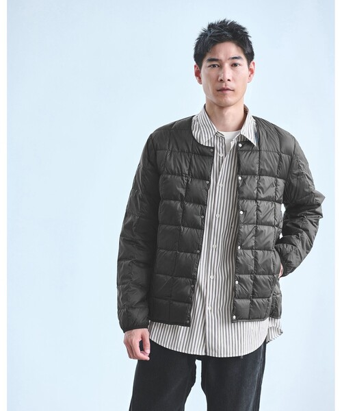 green label relaxing（グリーンレーベルリラクシング）の「TAION 3WAY モッズ インナーダウン ブルゾン -撥水・防風-（モッズコート・メンズ・ブラック/ブラウン/ダークグレー・S/M/L/XL）」の5枚目の写真