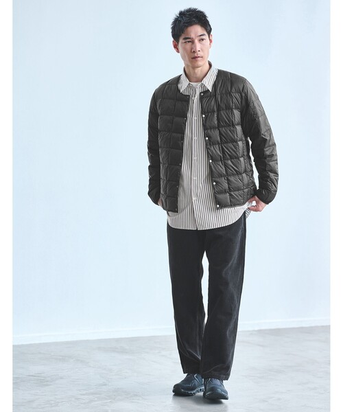 green label relaxing（グリーンレーベルリラクシング）の「TAION 3WAY モッズ インナーダウン ブルゾン -撥水・防風-（モッズコート・メンズ・ブラック/ブラウン/ダークグレー・S/M/L/XL）」の6枚目の写真