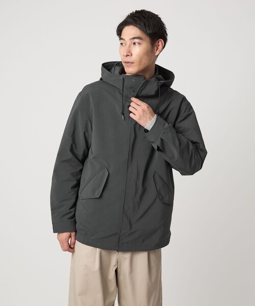 green label relaxing（グリーンレーベルリラクシング）の「TAION 3WAY モッズ インナーダウン ブルゾン -撥水・防風-（モッズコート・メンズ・ブラック/ブラウン/ダークグレー・S/M/L/XL）」の14枚目の写真