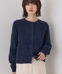 Rouge vif | フォックスウールクルーネッククルミ釦カーディガン(カーディガン/ボレロ)