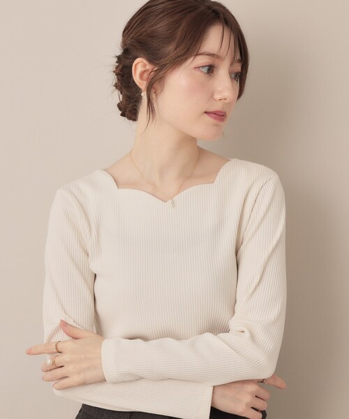 couture brooch（クチュールブローチ）の「プチパール調ビジューネックレス（ネックレス・レディース・ゴールド・00）」の6枚目の写真