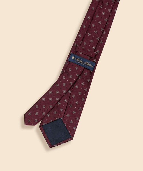 BROOKS BROTHERS（ブルックスブラザーズ）の「シルクサテン　フラワーモチーフタイ（ネクタイ・メンズ・バーガンディー/ブルー・ONE SIZE）」の4枚目の写真