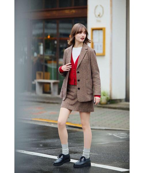 セール】コットン ツイード テーラードジャケット（テーラード