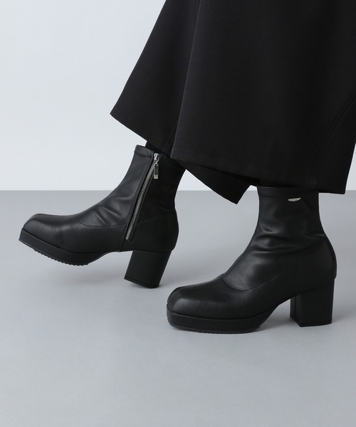 HARE miniシャークハイソールブーツ レザーヒールブーツ セール】MINIシャークハイソールブーツ(HARE)（ブーツ）｜HARE（ハレ