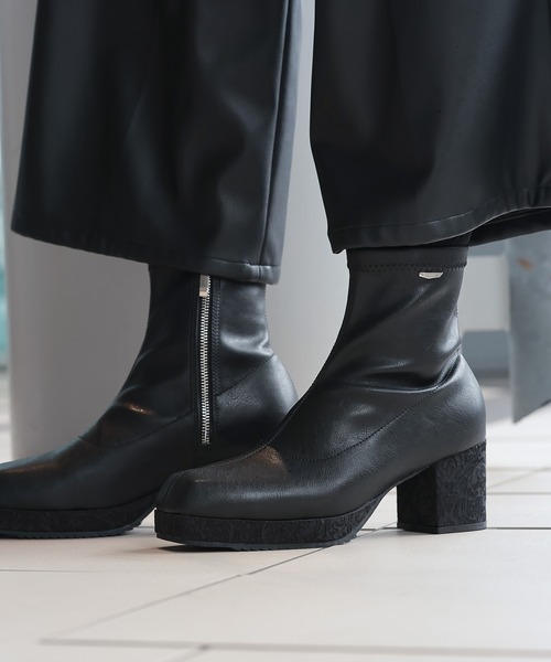 【HARE】☆美品☆miniシャークハイソール厚底ブーツブラック26.5cm セール】MINIシャークハイソールブーツ(HARE)（ブーツ）｜HARE（ハレ