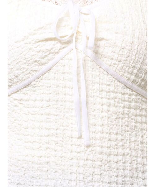 EVRIS（エヴリス）の「レースドッキングトップス（Tシャツ/カットソー・レディース・ブラウン/ホワイト/ブラック・FREE）」の9枚目の写真