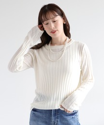 cepo（セポ）の「シアーリブクルーネックプルオーバー（ニット/セーター）」