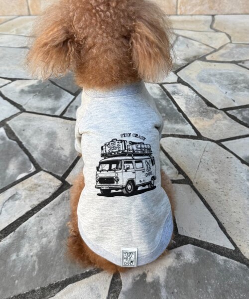 DOD（ディーオーディー）の「【一部店舗限定】【DOD】【ドッグウェア】クルマノタビッティー（ペットウェア・レディース・ブルー/グレー・MEDIUM/SMALL）」の2枚目の写真