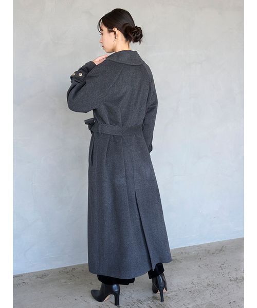 ウールカシミヤスタンドカラーコート（チェスターコート）｜SNIDEL