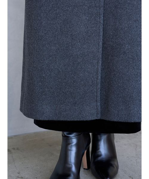 セール】ウールカシミヤスタンドカラーコート（チェスターコート