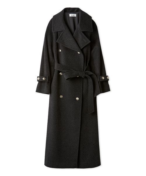 ウールカシミヤスタンドカラーコート（チェスターコート）｜SNIDEL