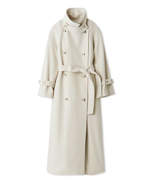 snidel ウールカシミヤスタンドカラーコート アイボリー サイズ0 新品 ウールカシミヤスタンドカラーコート（チェスターコート）｜SNIDEL