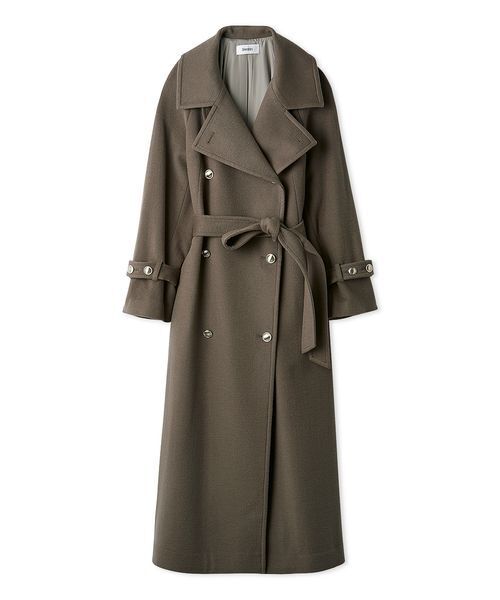 ウールカシミヤスタンドカラーコート（チェスターコート）｜SNIDEL