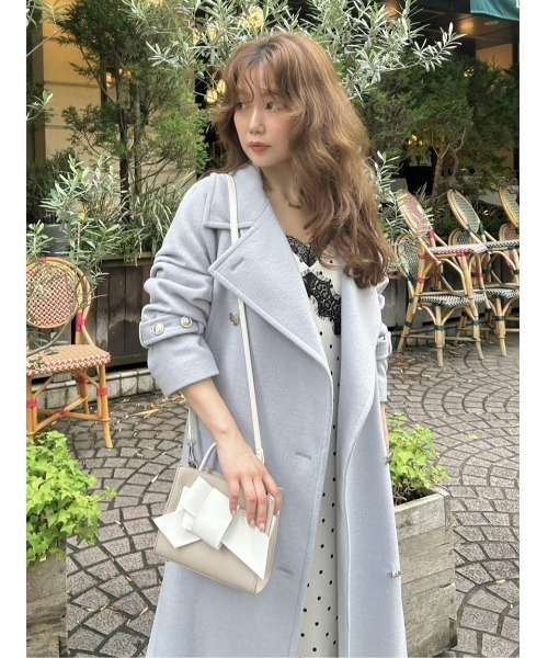 ウールカシミヤスタンドカラーコート（チェスターコート）｜SNIDEL