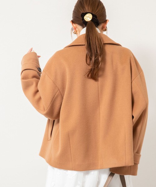 NOLLEY’S（ノーリーズ）の「ウールカシミヤダブルブレストコート（ピーコート・レディース・キャメル/ネイビー・38）」の13枚目の写真